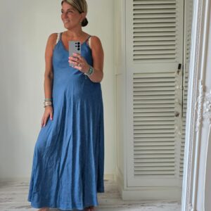 Dress Rosa Jeansblauw