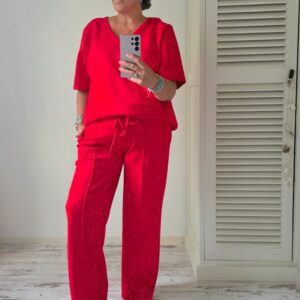 Tweedelig Pak Daphne Rood