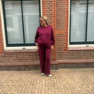 Tweedelig Pak Abby Bordeauxrood