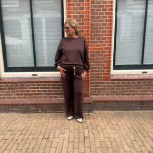 Tweedelig Pak Abby Chocoladebruin