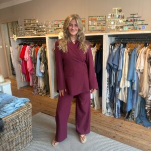 Broek Poppy Bordeauxrood