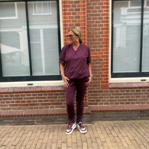 Tweedelig Pak Claudia Bordeauxrood