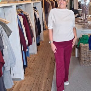 Broek Mila Bordeauxrood