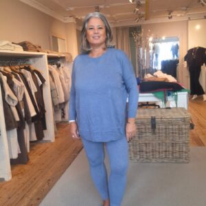 Tweedelig Pak Bibi Jeansblauw