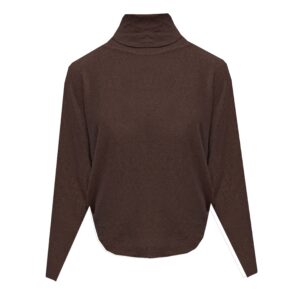 Vleermuismouw Trui Donna Chocoladebruin
