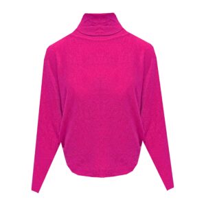 Vleermuismouw Trui Donna Fuchsia