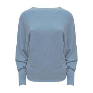 Vleermuismouw Trui Mia Jeansblauw