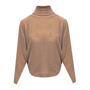Vleermuismouw Trui Col Camel