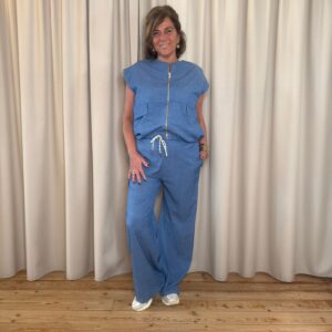 Gilet Fleur Jeansblauw