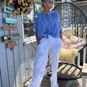 Blouse Claire Jeansblauw