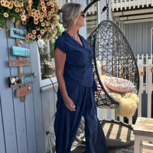 Broek Sandra Donkerblauw