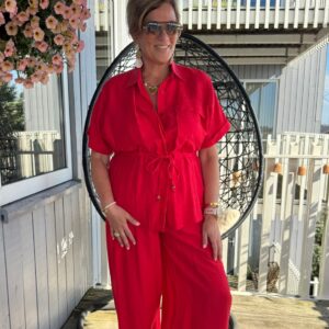 Tweedelig Pak Demi Rood
