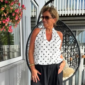 Blouse Polkadot Wit