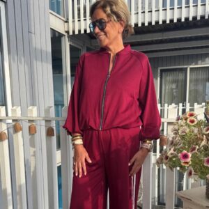Tweedelig Pak Saar Bordeauxrood