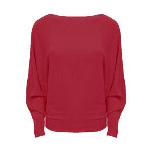 Vleermuismouw Trui Dewi Bordeauxrood