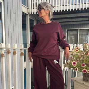 Tweedelig Pak Emily Bordeauxrood