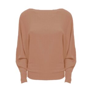 Vleermuismouw Trui Dewi Camel