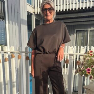 Tweedelig Pak Elize Chocoladebruin