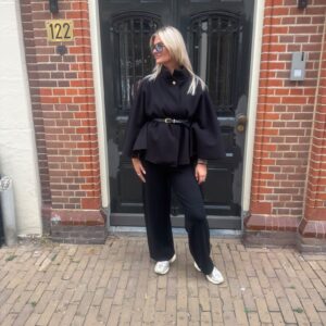 Trenchcoat April Zwart