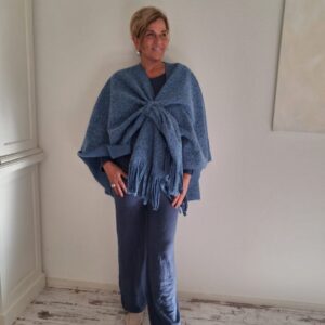 Omslagdoek Vera Jeansblauw