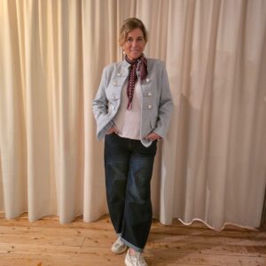 Shawl Stippen Bordeauxrood